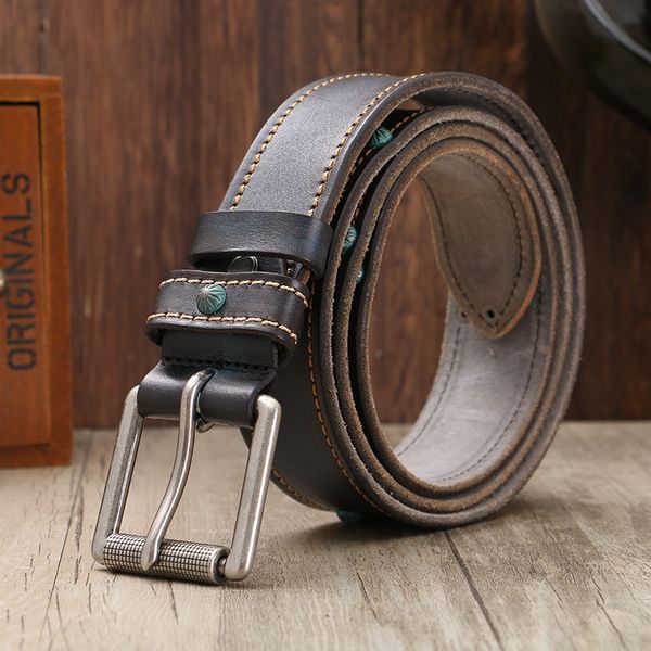 rivet retro men's belt layer genuine leather pin buckle male belt hand-sewn cowskin luxury quality designer men, Black;brown
rivet retro men's belt layer genuine leather pin buckle male belt hand-sewn cowskin luxury quality designer men, Black;brown