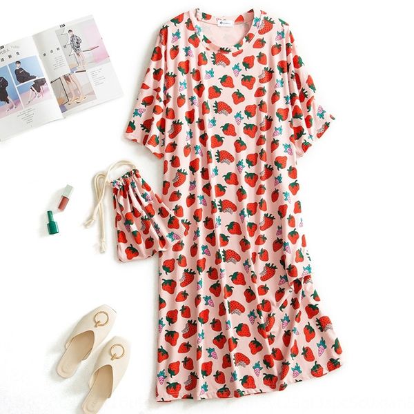 q57g9 sweet strawberry korean strawberry pajamas style nightgown women's short-sleeved cotton extended fat large size fat mm200 jin pre, Blue;red
q57g9 sweet strawberry korean strawberry pajamas style nightgown women's short-sleeved cotton extended fat large size fat mm200 jin pre, Blue;red