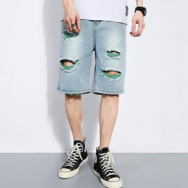 new summer men holes short jeans light blue casual denim shorts good quality men straight denim jeans shorts knee length
new summer men holes short jeans light blue casual denim shorts good quality men straight denim jeans shorts knee length