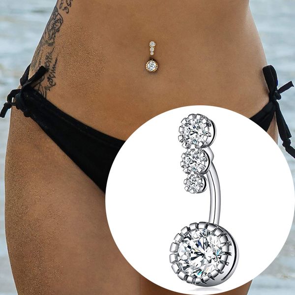4 crystal czs belly button rings 316l surgical steel navel rings belly piercing nombril ombligo for women men body jewelry, Silver
4 crystal czs belly button rings 316l surgical steel navel rings belly piercing nombril ombligo for women men body jewelry, Silver