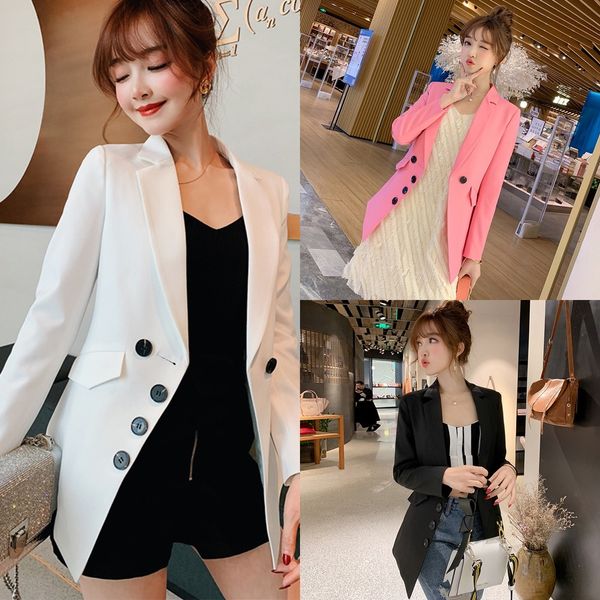 j6kep caidaifei 2020 spring and summer new korean style slim business jacket suit women's clothing all-match slimming casual small suit, White;black
j6kep caidaifei 2020 spring and summer new korean style slim business jacket suit women's clothing all-match slimming casual small suit, White;black
