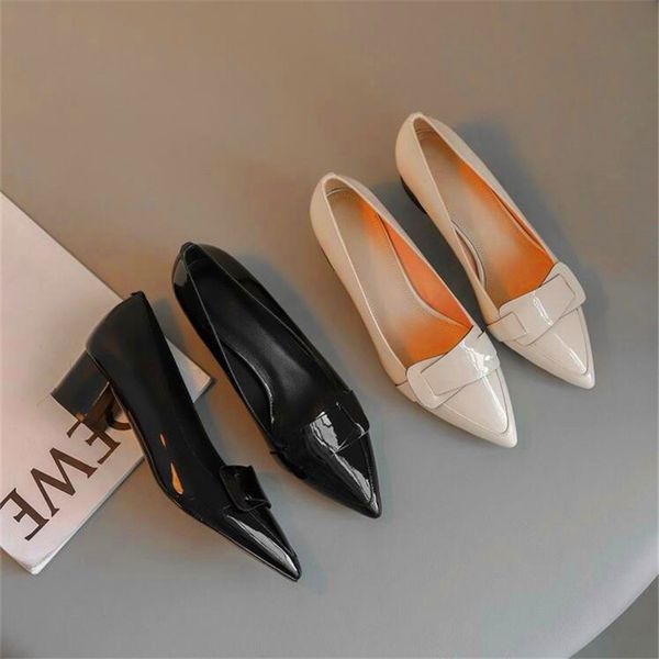 fashion bow decoration pointed ladies thick heel high heels beige black low heel shoes spring and autumn ladies formal shoes
fashion bow decoration pointed ladies thick heel high heels beige black low heel shoes spring and autumn ladies formal shoes