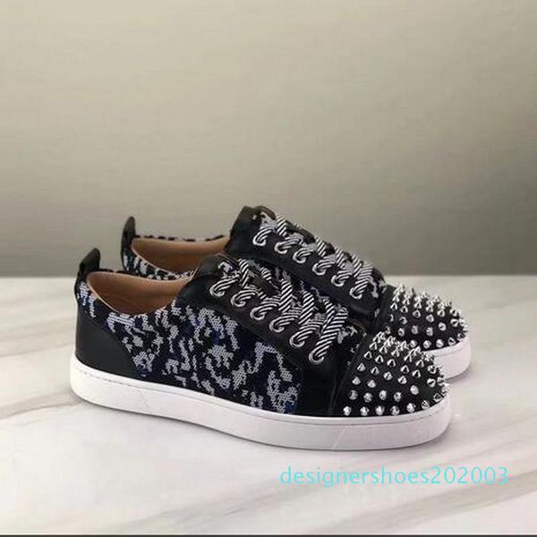 designer men and women s black print with head rivets studd red bottom low sneakers,designer lovers causal flats 35-46 d03
designer men and women s black print with head rivets studd red bottom low sneakers,designer lovers causal flats 35-46 d03