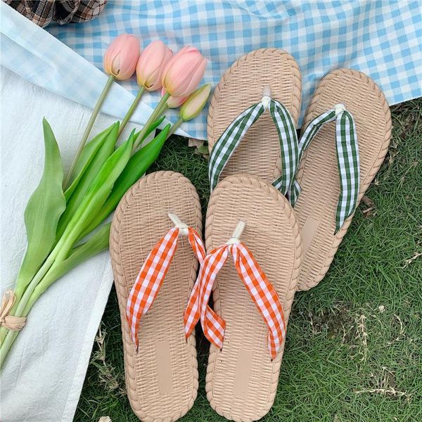 sp&city summer plaid colored outside women flip-flops seaside holiday ins cute slippers beach girls sandals, Black
sp&city summer plaid colored outside women flip-flops seaside holiday ins cute slippers beach girls sandals, Black