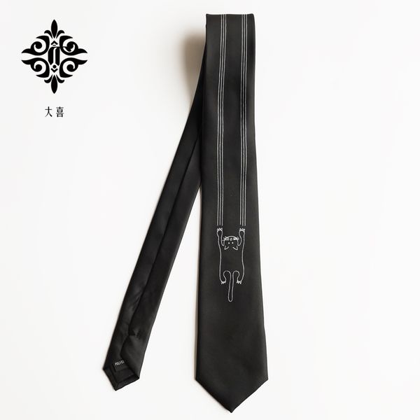 bow tie necktie men and women black cat 7cm printing tie inspirational literary youth fun personality college trend gravatas, Black;gray
bow tie necktie men and women black cat 7cm printing tie inspirational literary youth fun personality college trend gravatas, Black;gray
