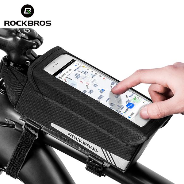 rockbros 6.2 inch tube bike bag touch screen cycling frame bag mtb bicycle one-sided flip lid magnetic force bags rain cover mx200717
rockbros 6.2 inch tube bike bag touch screen cycling frame bag mtb bicycle one-sided flip lid magnetic force bags rain cover mx200717
