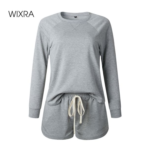 wixra womens suits leisure home wear suit long sleeve +lace-up shorts womens casual 2 piece sets summer, White
wixra womens suits leisure home wear suit long sleeve +lace-up shorts womens casual 2 piece sets summer, White