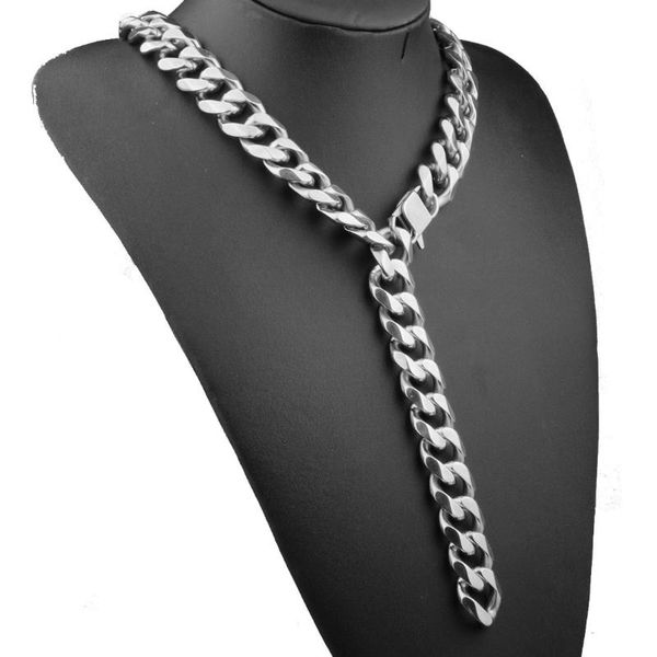 tisnium 12/17mm never fade stainless steel cuban chain necklace waterproof men link curb gift jewelry adjustable tail chain, Silver
tisnium 12/17mm never fade stainless steel cuban chain necklace waterproof men link curb gift jewelry adjustable tail chain, Silver