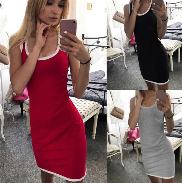 casual women mini dress summer sleeveless scoop neck solid color dress new women sports style dress, Black;gray
casual women mini dress summer sleeveless scoop neck solid color dress new women sports style dress, Black;gray
