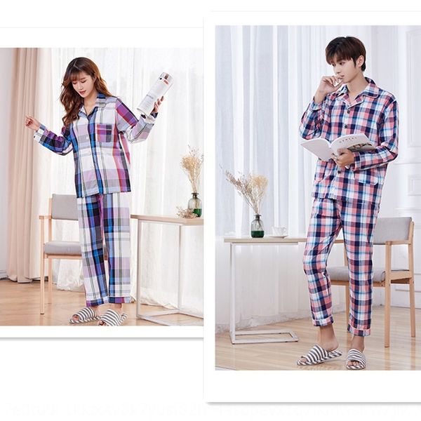 autumn couple's cotton plaid men's and women's pajamas clothes coat home clothes leisure suit home sports coat, Blue;red
autumn couple's cotton plaid men's and women's pajamas clothes coat home clothes leisure suit home sports coat, Blue;red