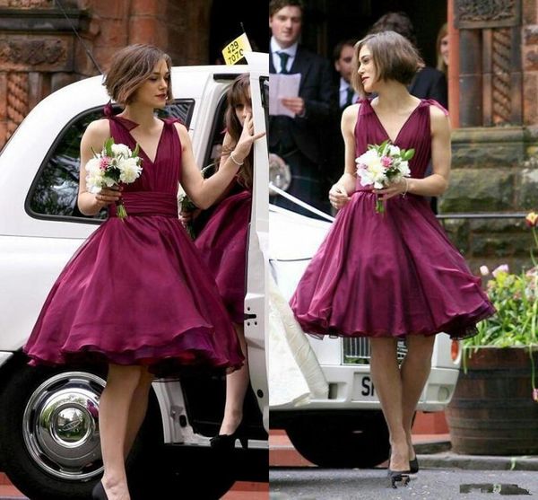 purple bridesmaid dresses wedding guest dress knee length v-neck burgundy short beach chiffon maid of honor dresses b88, White;pink
purple bridesmaid dresses wedding guest dress knee length v-neck burgundy short beach chiffon maid of honor dresses b88, White;pink