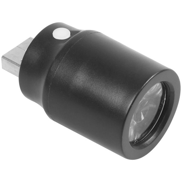 Black Plastic White Light Press Button Usb Led Lamp Torch