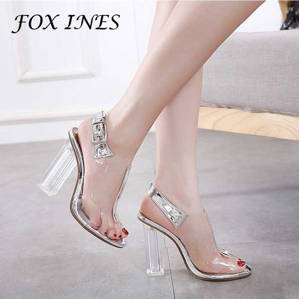 foxines women's ankle sandals pvc transparent high heels shoes 2020 spring autumn peep toe night club shopping sandals size40, Black
foxines women's ankle sandals pvc transparent high heels shoes 2020 spring autumn peep toe night club shopping sandals size40, Black