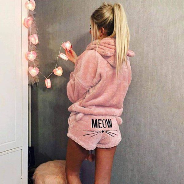 cute cat мяу pattern толстовки и шорты два piece set женщины coral бархатный костюм 2020 осень зима теплые sweatsuit женские костюмы, White
cute cat мяу pattern толстовки и шорты два piece set женщины coral бархатный костюм 2020 осень зима теплые sweatsuit женские костюмы, White