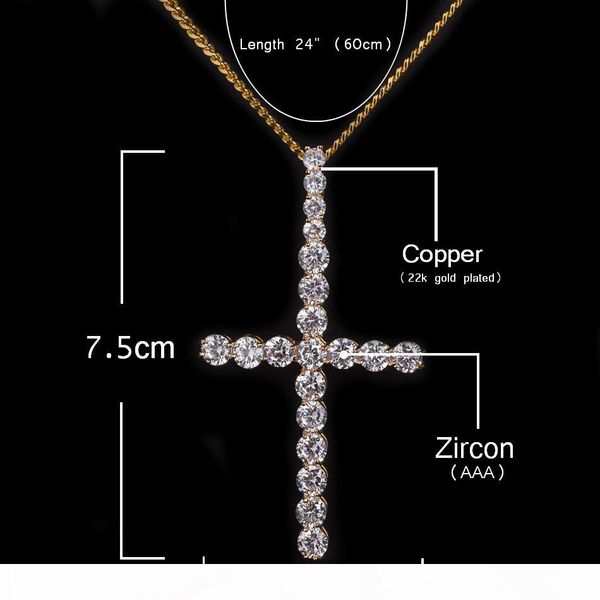 micro pave iced out cubic zircon big cz cross pendants necklace jewelry rope or cuban chain, Silver
micro pave iced out cubic zircon big cz cross pendants necklace jewelry rope or cuban chain, Silver