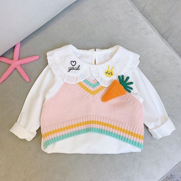 2020 shiyuwen 0-3 years old baby girl girl korean sleeveless sweater radish knitted vest sweater vest, Blue
2020 shiyuwen 0-3 years old baby girl girl korean sleeveless sweater radish knitted vest sweater vest, Blue