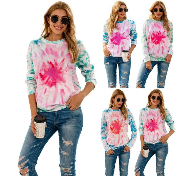 european and american new round neck tie-dyed sweater womens autumn and winter long sleeve pullover shoulder sleeve sports loose top, White
european and american new round neck tie-dyed sweater womens autumn and winter long sleeve pullover shoulder sleeve sports loose top, White