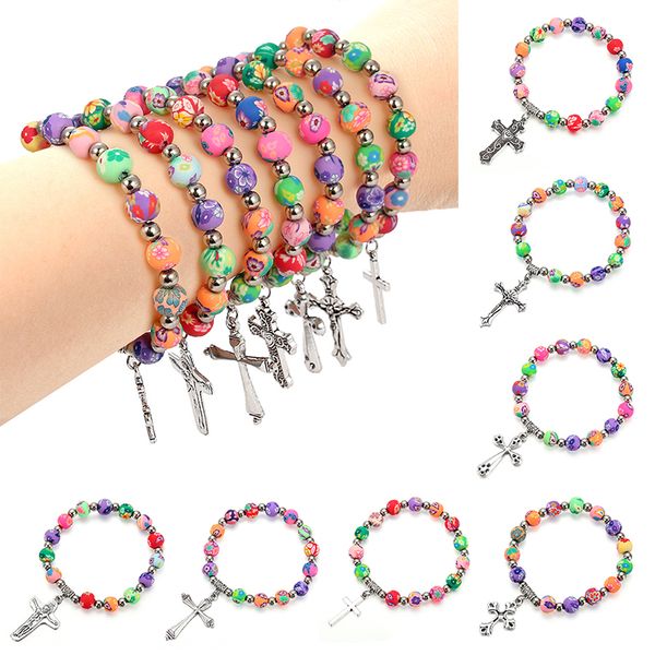 8mm polymer clay colorized soft pottery beads catholic rosary cross charms bracelet religious jesus for unisex, Golden;silver
8mm polymer clay colorized soft pottery beads catholic rosary cross charms bracelet religious jesus for unisex, Golden;silver
