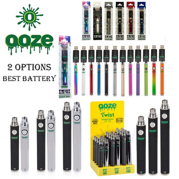 OOZE Twist Slim Pen 320mah Preheat Variable Voltage battery With USB Charger 10 Colors For 510 thread thick oil Vape cartridge yocan uni
OOZE Twist Slim Pen 320mah Preheat Variable Voltage battery With USB Charger 10 Colors For 510 thread thick oil Vape cartridge yocan uni