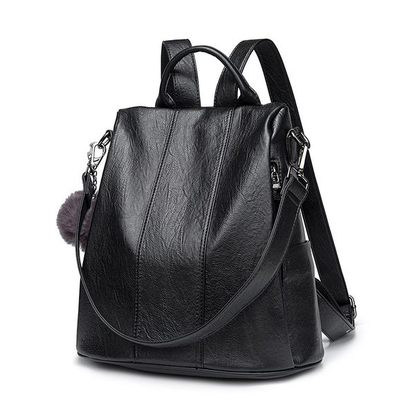 backpack female 2020 new korean version of large-capacity school bag multifunctional wild fashion casual soft leather backpack 
backpack female 2020 new korean version of large-capacity school bag multifunctional wild fashion casual soft leather backpack