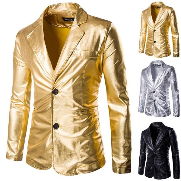 men's suits & blazers fashion autumn winter casual gold print button jacket long sleeve coat top, White;black
men's suits & blazers fashion autumn winter casual gold print button jacket long sleeve coat top, White;black