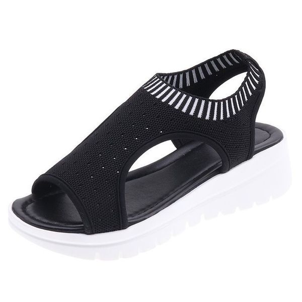 sandals 2021 summer women student sneakers breathable elastic band thick bottom fish mouth mesh casual, Black
sandals 2021 summer women student sneakers breathable elastic band thick bottom fish mouth mesh casual, Black