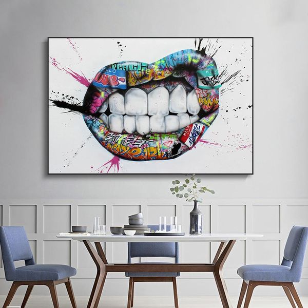 inspiration lips graffitti art posters and prints street kiss art canvas painting wall art for living room home decor (no frame
inspiration lips graffitti art posters and prints street kiss art canvas painting wall art for living room home decor (no frame