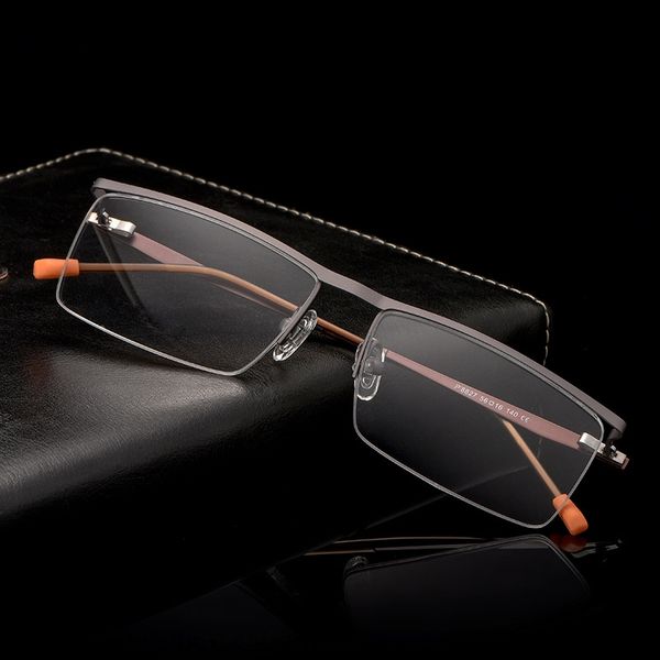 half- men's half-frame alloy business myopia glasses frame myopia glasses p8827, Silver
half- men's half-frame alloy business myopia glasses frame myopia glasses p8827, Silver