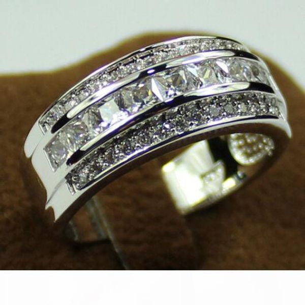 o victoria wieck fashion jewelry 10kt white gold filled sapphire simulated diamond wedding princess circle band ring for women gift siz, Silver
o victoria wieck fashion jewelry 10kt white gold filled sapphire simulated diamond wedding princess circle band ring for women gift siz, Silver