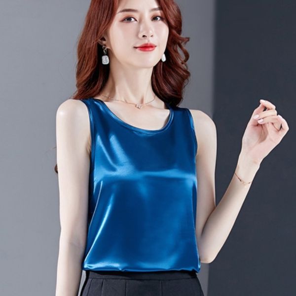 h7aq2 silk-like sleeveless round neck vest summer new satin loose suspender inner wear outer wear base women's clothing shirt sling sli, Camo
h7aq2 silk-like sleeveless round neck vest summer new satin loose suspender inner wear outer wear base women's clothing shirt sling sli, Camo