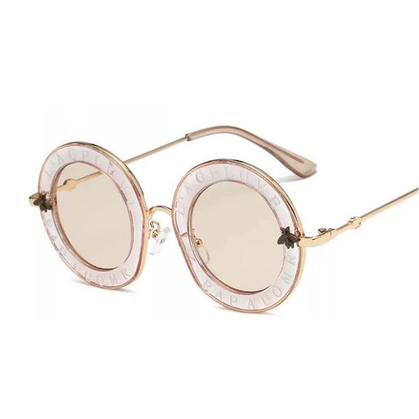 products bee designer luxury women sunglasses pink fashion round letter pattern vintage retro metal frame womens sunglasses, White;black
products bee designer luxury women sunglasses pink fashion round letter pattern vintage retro metal frame womens sunglasses, White;black