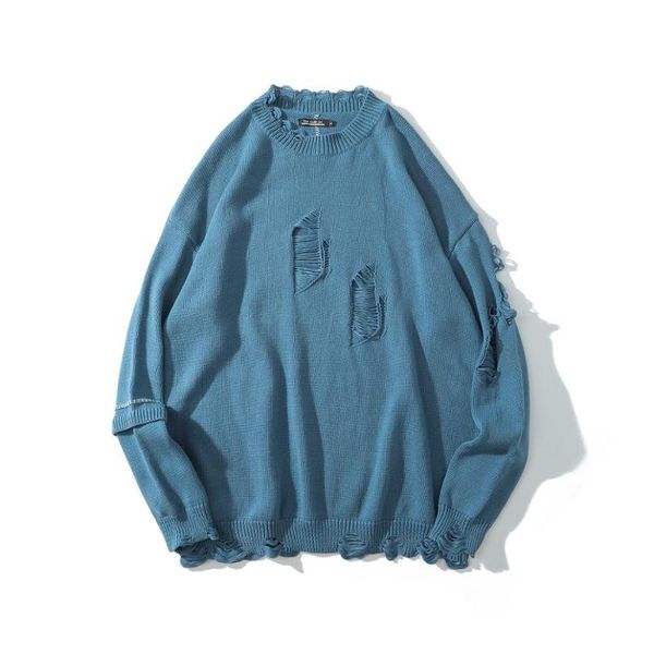 pure color sweater men and women ripped hip-hop oversize knit sweater pullover harajuku korean loose casual autumn and winter, White;black
pure color sweater men and women ripped hip-hop oversize knit sweater pullover harajuku korean loose casual autumn and winter, White;black