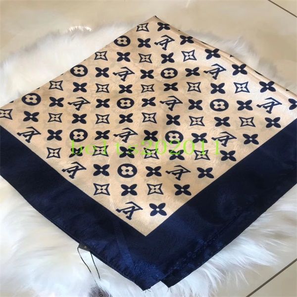 2020 new high-quality silky small square scarf, imitation scarves, spring and autumn winter unique personality silk professional scarf whole, Blue;gray 
2020 new high-quality silky small square scarf, imitation scarves, spring and autumn winter unique personality silk professional scarf whole, Blue;gray