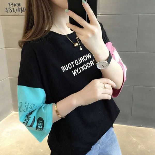 korean ulzzang t shirt for women summer harajuku letter stitching half sleeve tshirt schoolgirl preppy style clothes, White
korean ulzzang t shirt for women summer harajuku letter stitching half sleeve tshirt schoolgirl preppy style clothes, White