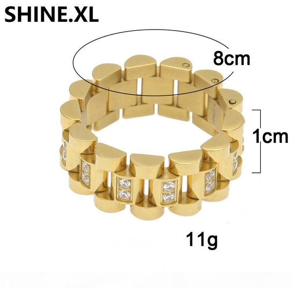 hip hop stainless steel ring gold silver plated iced out watch chain micro pave zircon ring for men women
hip hop stainless steel ring gold silver plated iced out watch chain micro pave zircon ring for men women