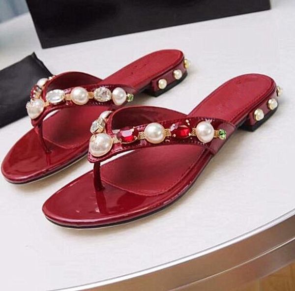 pearl crystal studded summer flip flop t-strapy fashion outdoor women slippers comfort shoes women big size 41 42 43, Black
pearl crystal studded summer flip flop t-strapy fashion outdoor women slippers comfort shoes women big size 41 42 43, Black