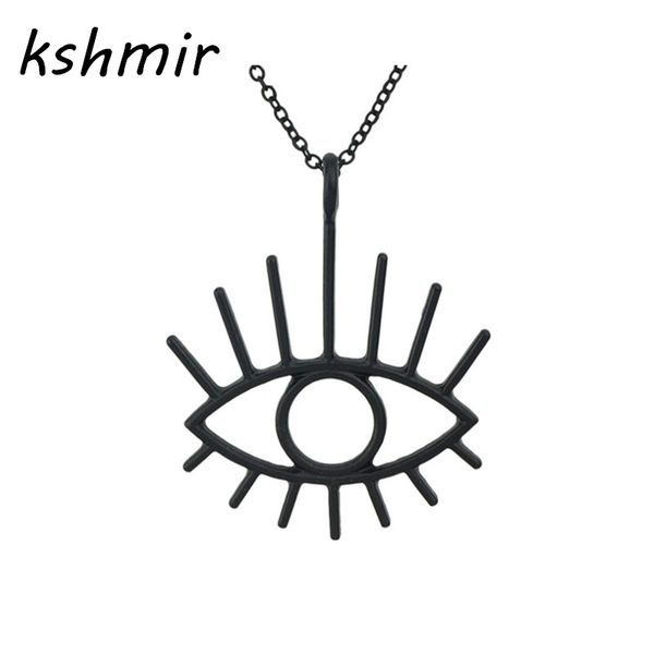 2020 metal hollow out the eye pendant necklace fashion stereo contracted mysterious symbols luck eyes short necklace, Silver
2020 metal hollow out the eye pendant necklace fashion stereo contracted mysterious symbols luck eyes short necklace, Silver