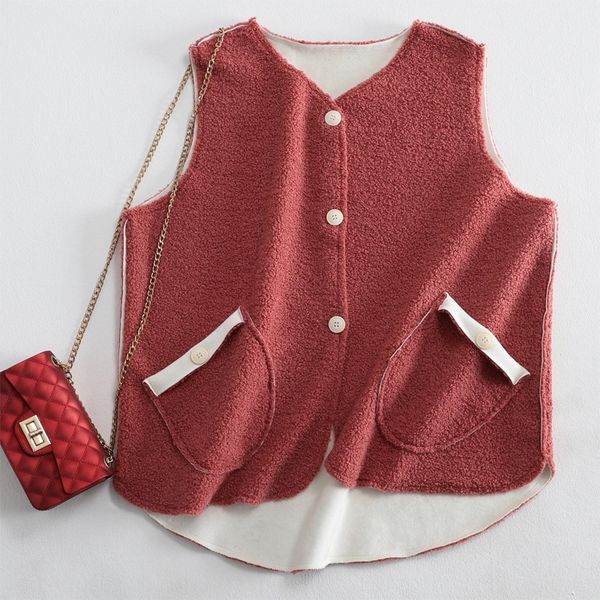 new korean style loose warm warm vest women's outer pocket irregular vest trendy, Black;white
new korean style loose warm warm vest women's outer pocket irregular vest trendy, Black;white