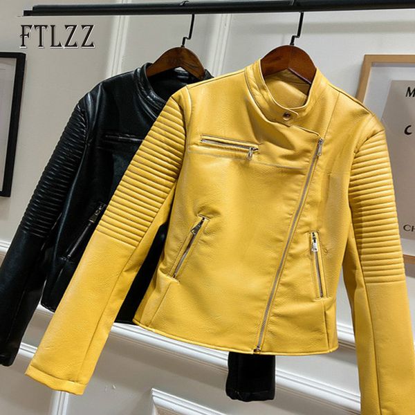 women motorcycle biker jacket autumn slim short faux leather coats 2020 new woman female street punk black pvc jackets outwear
women motorcycle biker jacket autumn slim short faux leather coats 2020 new woman female street punk black pvc jackets outwear
