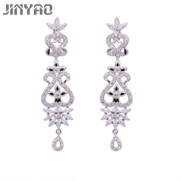 JINYAO Luxury Earrings For Women Bridal Sparkling Zircons Rhinestones Stud Earrings Wedding Accessories Jewelry
JINYAO Luxury Earrings For Women Bridal Sparkling Zircons Rhinestones Stud Earrings Wedding Accessories Jewelry