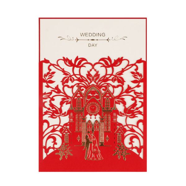 1pcs gold glitter paper laser cut wedding invitation card castle bride and groom personalized wedding decor party supplies
1pcs gold glitter paper laser cut wedding invitation card castle bride and groom personalized wedding decor party supplies