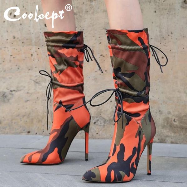 coolcept size 34-46 woman high heel boots thin heel mixed color mid calf boots woman party night club shoes footwear, Black
coolcept size 34-46 woman high heel boots thin heel mixed color mid calf boots woman party night club shoes footwear, Black