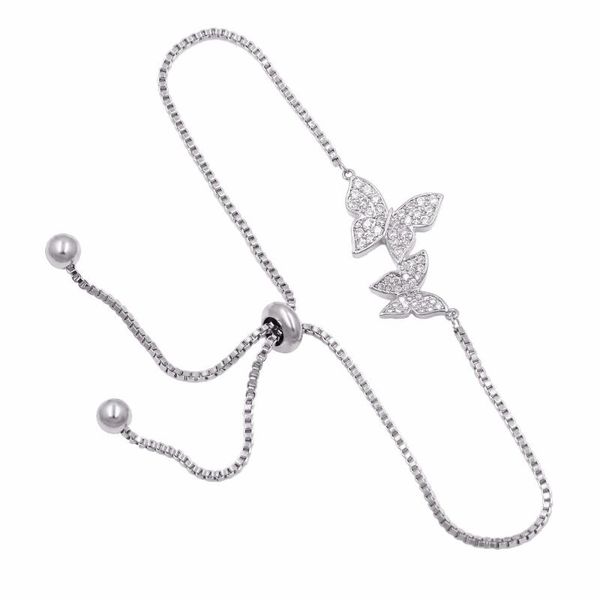 bridal jewelry cubic zirconia crystal cz butterfly adjustable bracelet for women in silver color or rose gold color, Black
bridal jewelry cubic zirconia crystal cz butterfly adjustable bracelet for women in silver color or rose gold color, Black