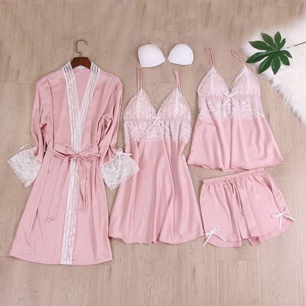 home wear satin lady kimono bathrobe gown sleepwear 4pcs robe set nightgown lace satin mini bride bridesmaid wedding gift, Black;red
home wear satin lady kimono bathrobe gown sleepwear 4pcs robe set nightgown lace satin mini bride bridesmaid wedding gift, Black;red