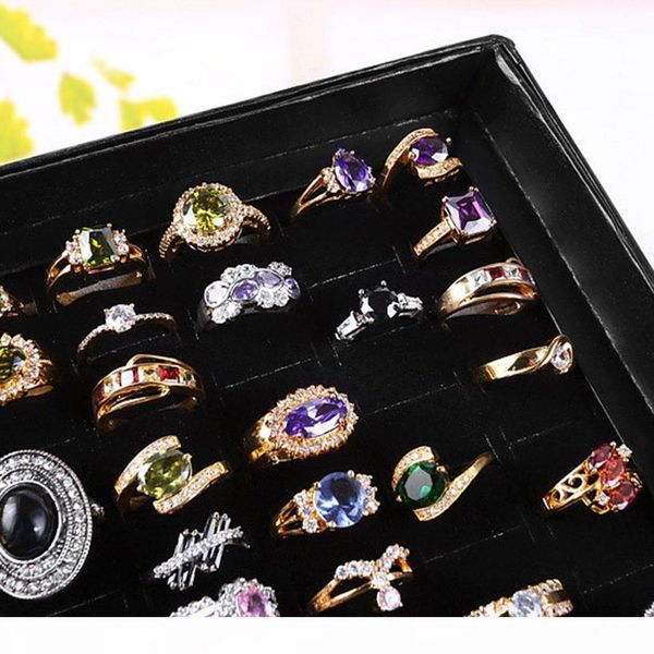 100 grids ring display box jewelry tray case portable jewelry ring carrying tray holder cufflink storage box organizer, Black;white
100 grids ring display box jewelry tray case portable jewelry ring carrying tray holder cufflink storage box organizer, Black;white
