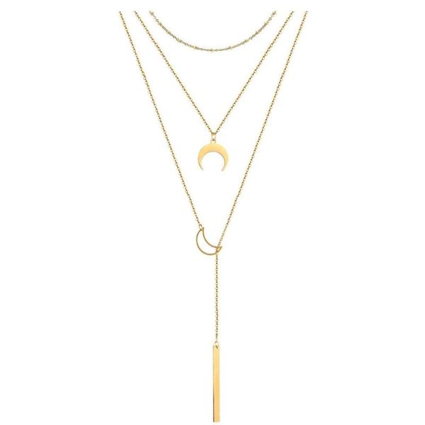 100% stainless steel half moon layered necklace gold/silver color metal bar lune ox horn choker crescent collier bohemia
100% stainless steel half moon layered necklace gold/silver color metal bar lune ox horn choker crescent collier bohemia