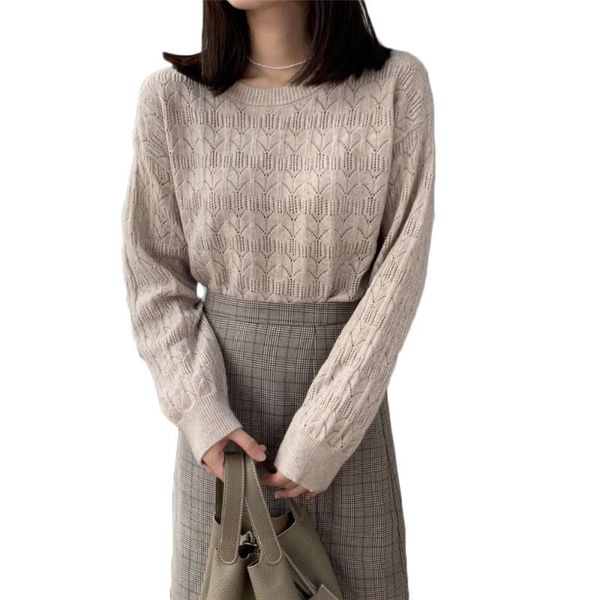 women's sweaters 2021 arrival women hollow knitted pullover casual loose long-sleeve knit sweater female ns2139, White;black
women's sweaters 2021 arrival women hollow knitted pullover casual loose long-sleeve knit sweater female ns2139, White;black