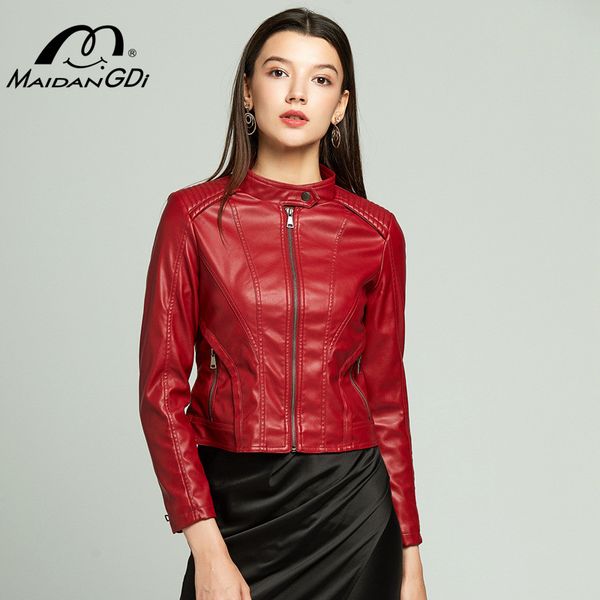 maidangdi women leather jacket ladies woman coat new 2020 spring large size pu casual full regular solid, Black
maidangdi women leather jacket ladies woman coat new 2020 spring large size pu casual full regular solid, Black