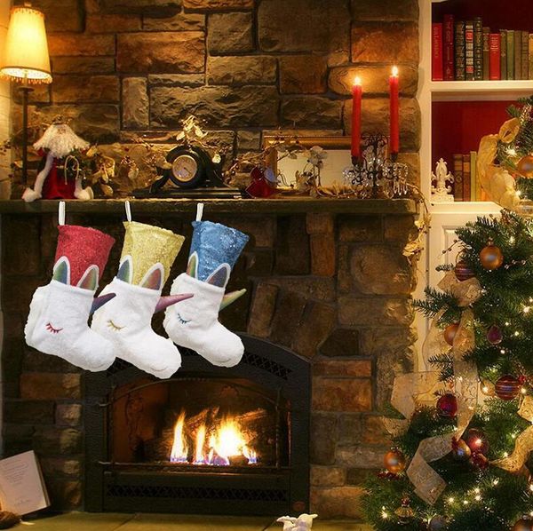 43cm christmas sock long stocking cartoon unicorn gift toy storage bag xmas furry sequins sequined socks xmas tree hanging home decors e9301, Pink;yellow
43cm christmas sock long stocking cartoon unicorn gift toy storage bag xmas furry sequins sequined socks xmas tree hanging home decors e9301, Pink;yellow