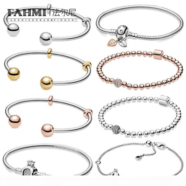 fahmi 100% 925 sterling silver 2019 autumn preview shine moments snake chain style open bangle rose beads classic bracelet, Black
fahmi 100% 925 sterling silver 2019 autumn preview shine moments snake chain style open bangle rose beads classic bracelet, Black